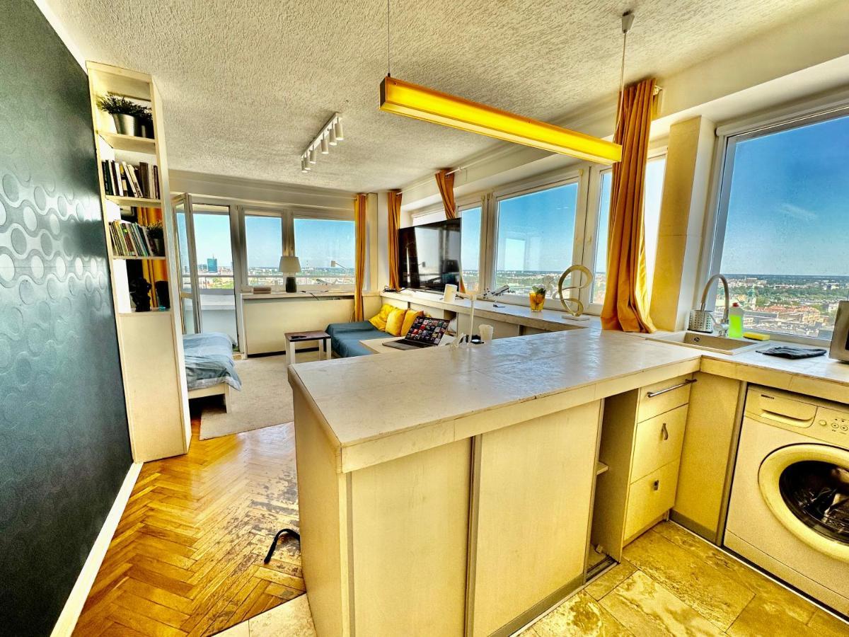 Ferienwohnung Sun Clima/Ac Metro X2 Fast Wifi 500 Mbs 70'Tv Netflix Appletv Hbo Warschau Exterior foto