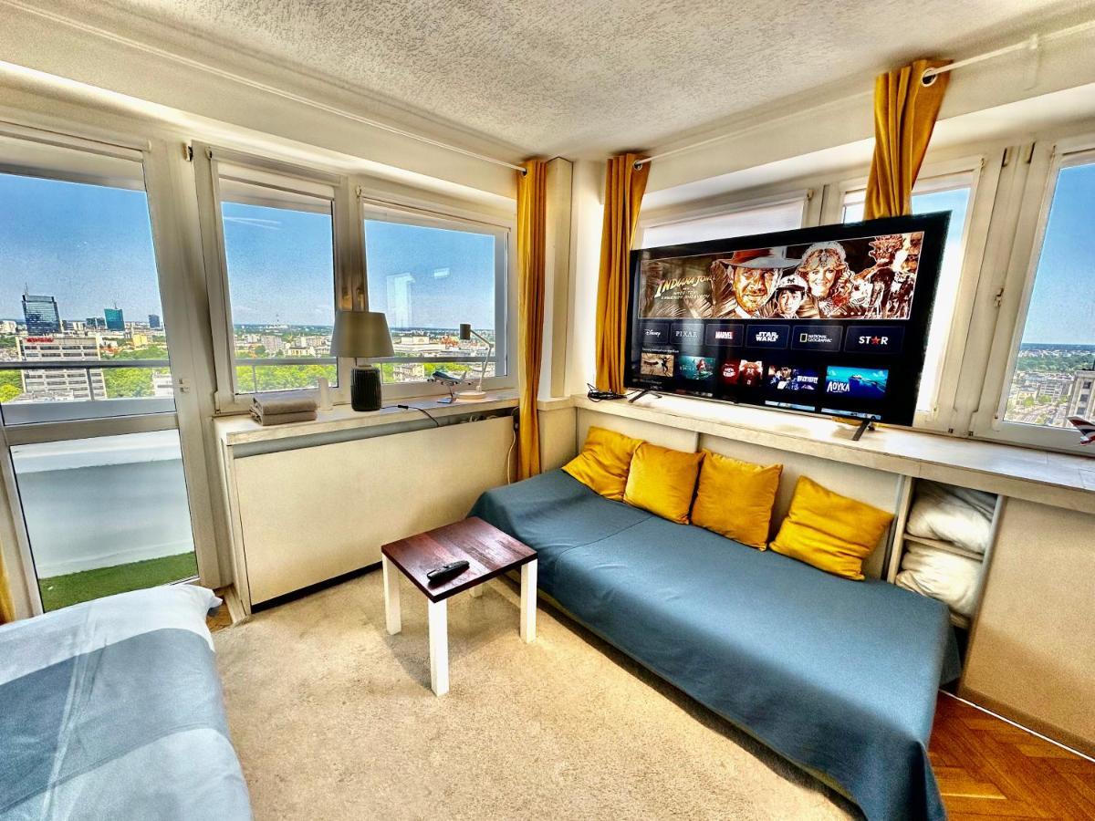 Ferienwohnung Sun Clima/Ac Metro X2 Fast Wifi 500 Mbs 70'Tv Netflix Appletv Hbo Warschau Exterior foto