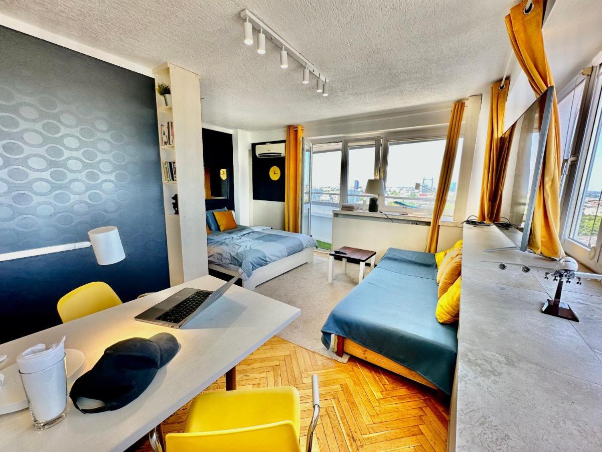 Ferienwohnung Sun Clima/Ac Metro X2 Fast Wifi 500 Mbs 70'Tv Netflix Appletv Hbo Warschau Exterior foto