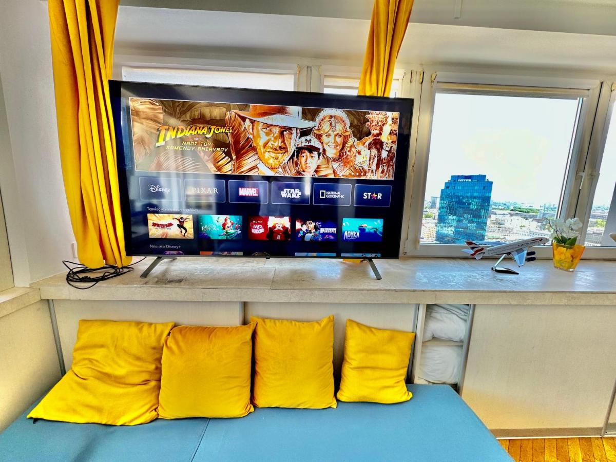 Ferienwohnung Sun Clima/Ac Metro X2 Fast Wifi 500 Mbs 70'Tv Netflix Appletv Hbo Warschau Exterior foto